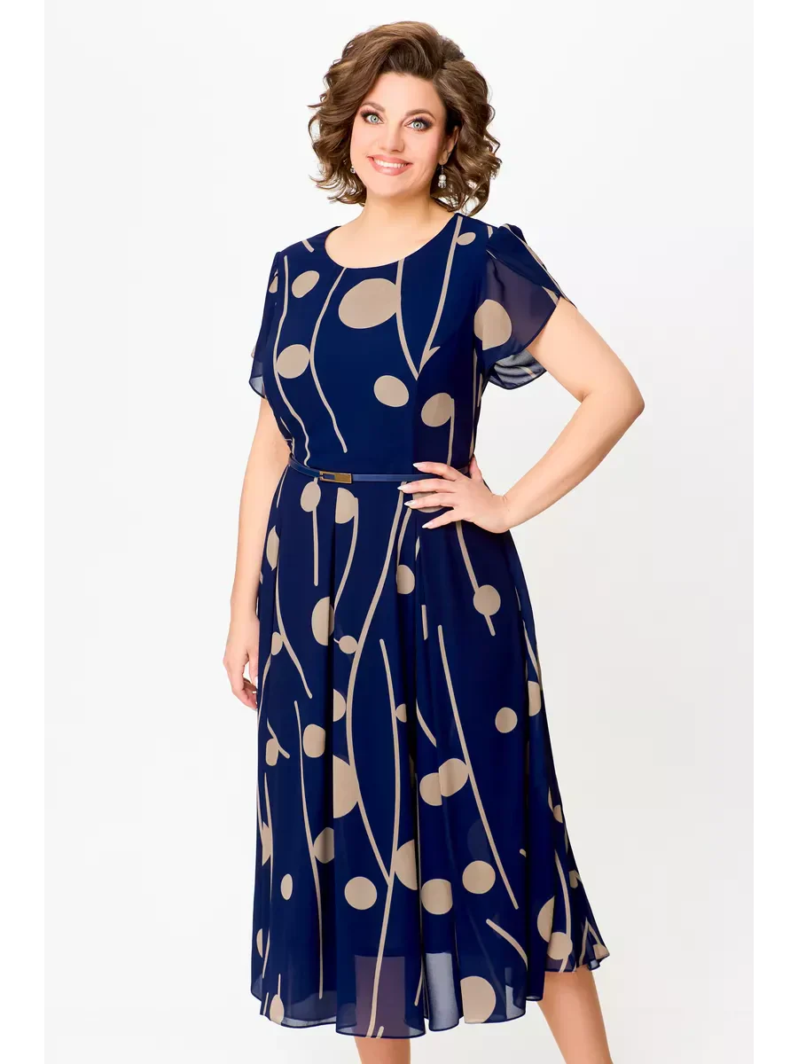 Anouk | Chic Chiffon Midi Dress with Flowing Elegance