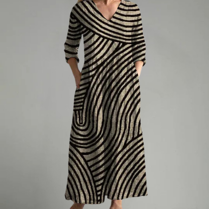 AYLA™ | Vintage Striped Dress