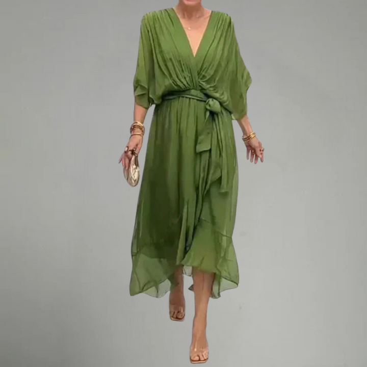 Monica – V-Neck Chiffon Dress