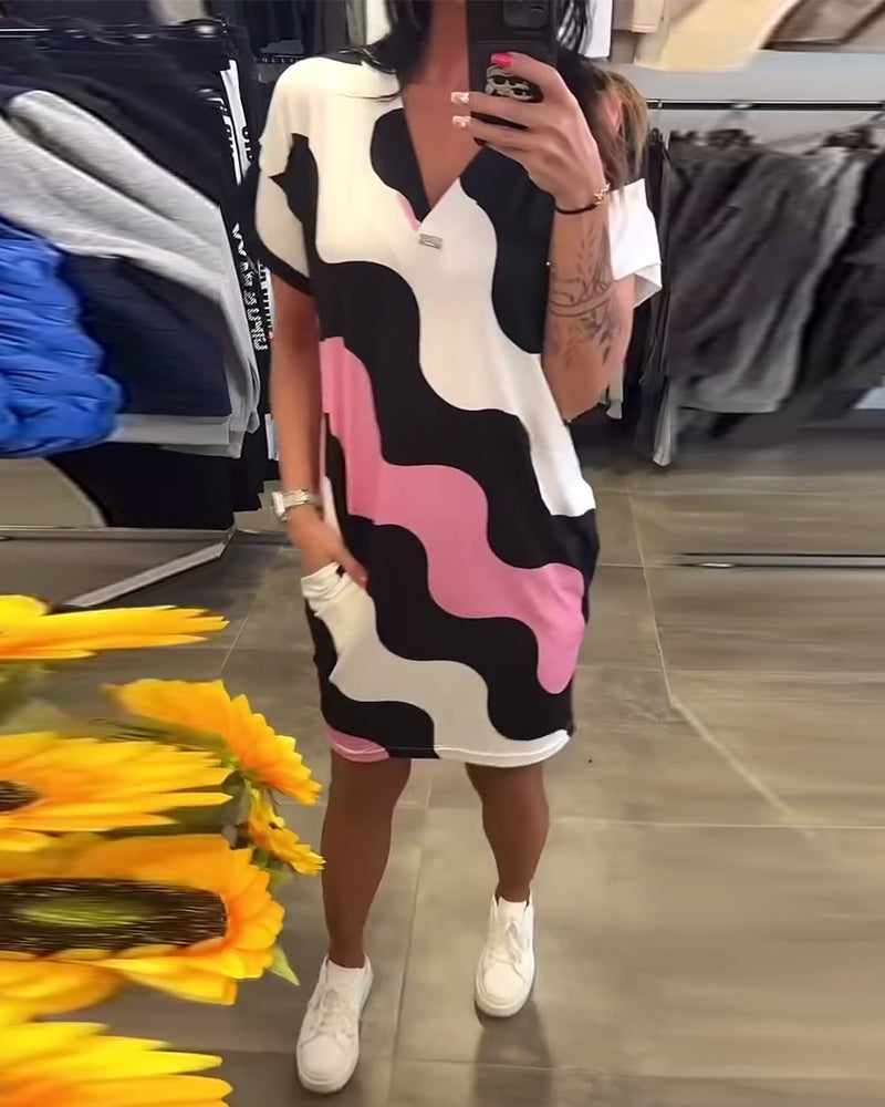 Mackenzie | V-Neck Midi Dress with Pockets