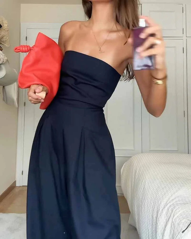 Renata | Elegant Strapless Jumpsuit