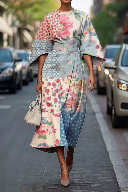 Moxlan | Elegant Floral Chic Dress