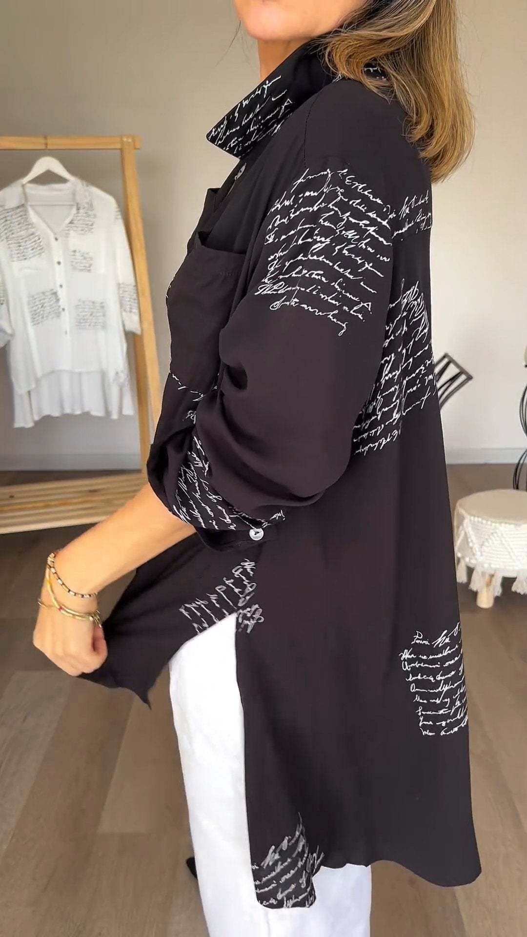 Helene | Shirt with Handwritten Print