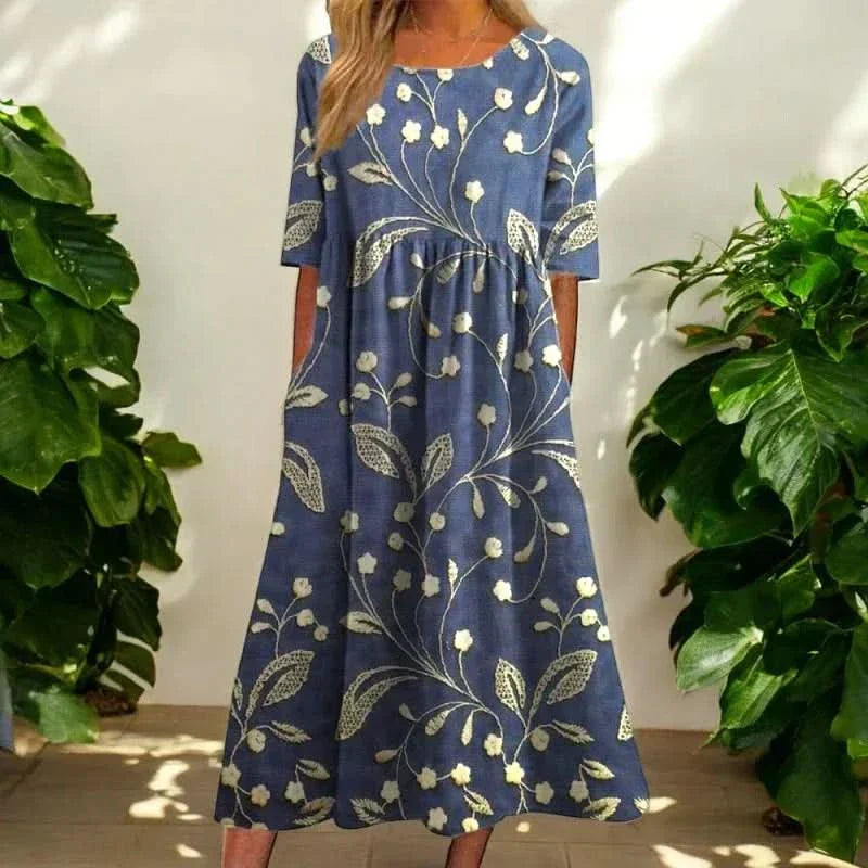 Lara - Chic Floral Midi Dress