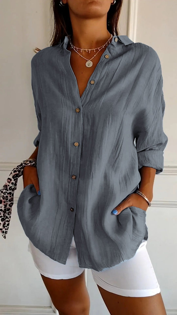 Katrine™ | Elegant Pleated Shirt