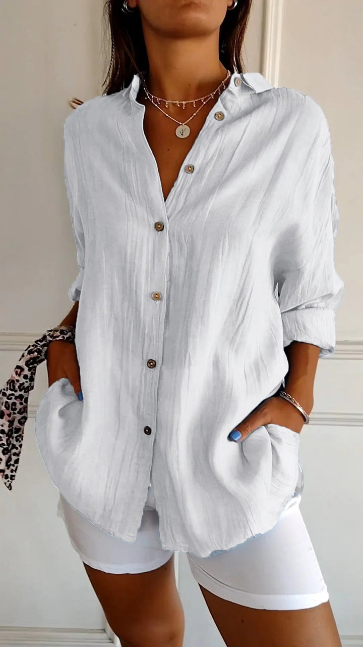 Katrine™ | Elegant Pleated Shirt