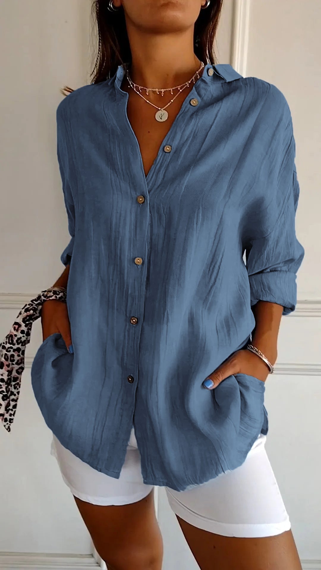 Katrine™ | Elegant Pleated Shirt