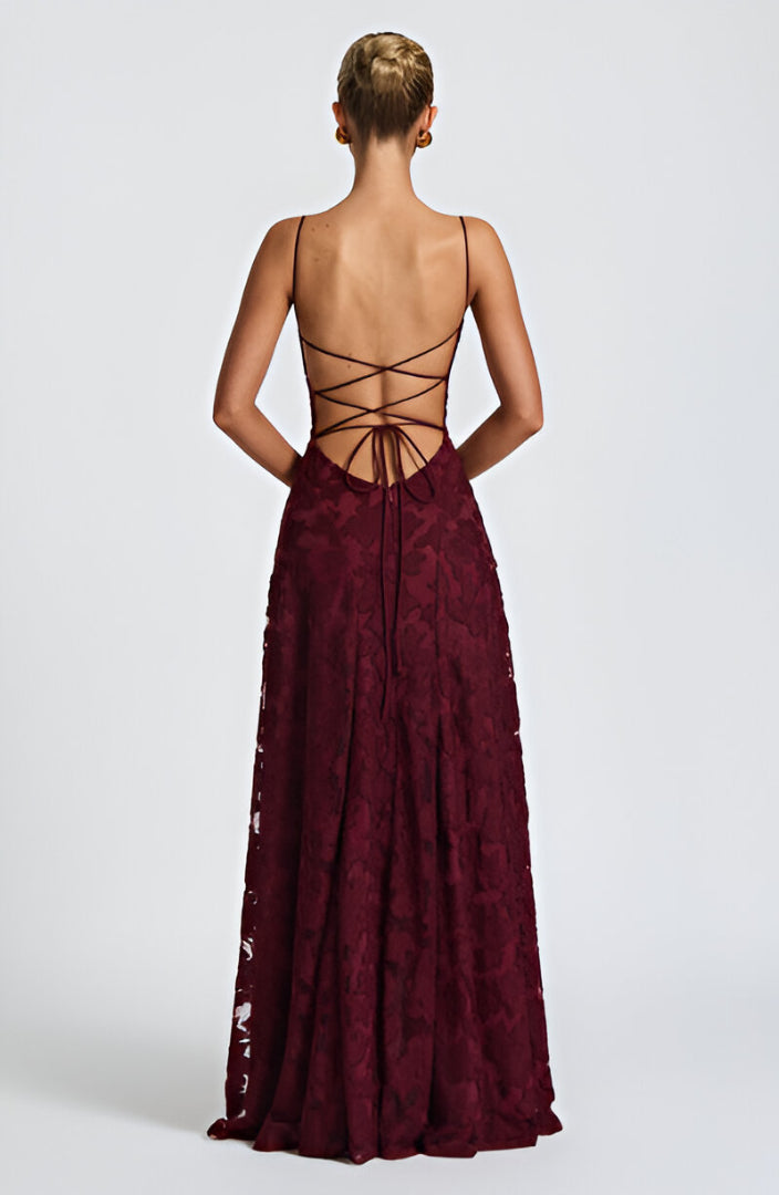 Valentine's Lace Maxi Corset Dress
