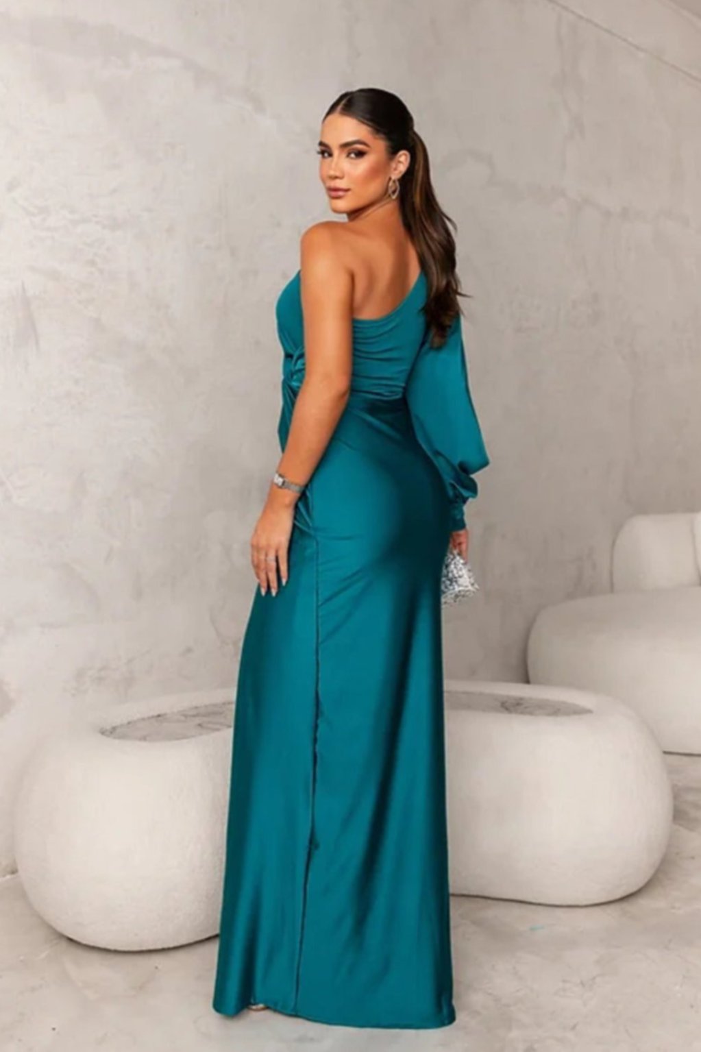 Camila | Satin One-Shoulder Dress