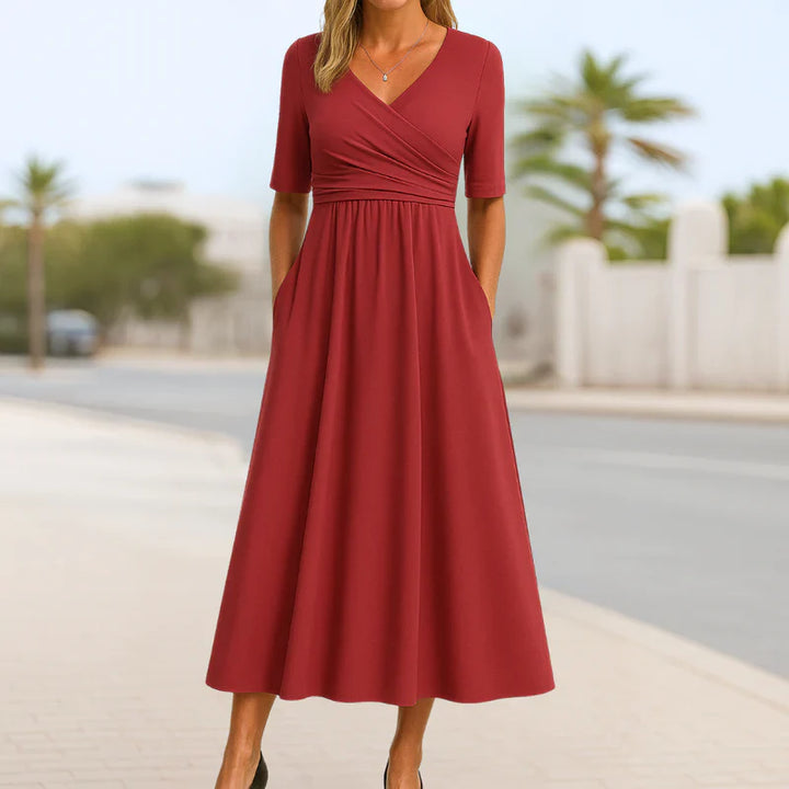 Monique | Short-Sleeve Wrap Dress