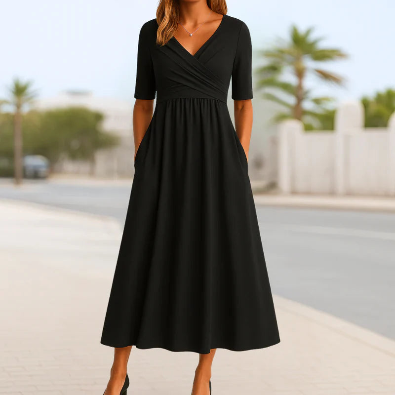 Monique | Short-Sleeve Wrap Dress