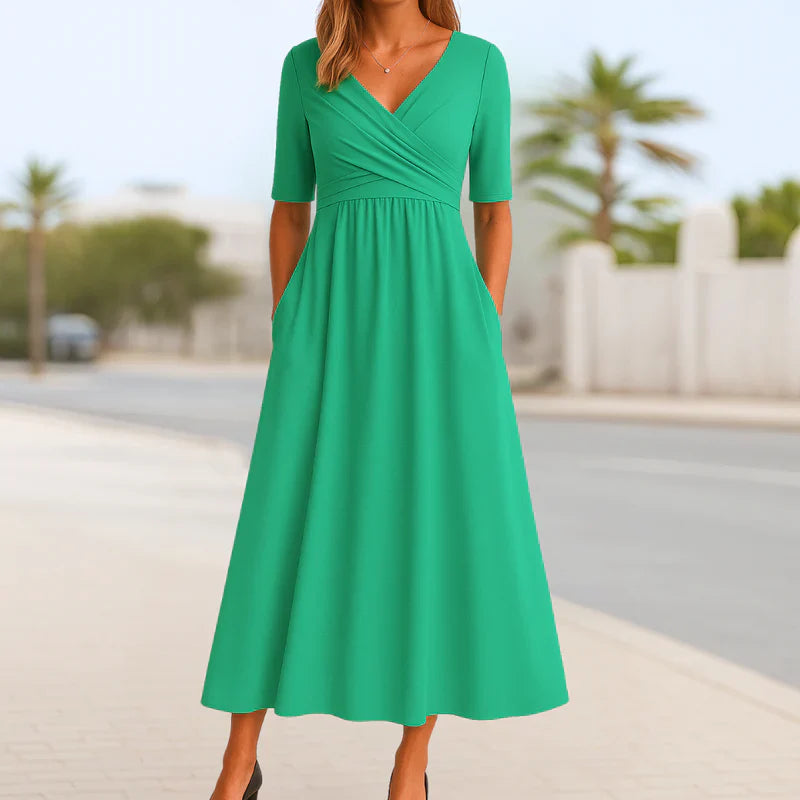 Monique | Short-Sleeve Wrap Dress