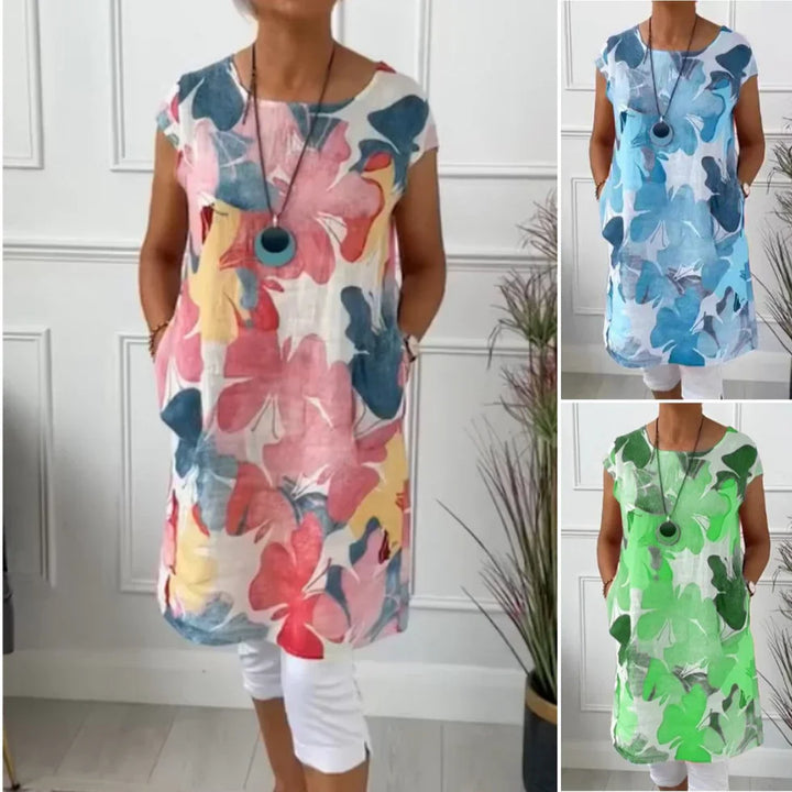 Anita™ | Elegant Butterfly Print Shirt Dress