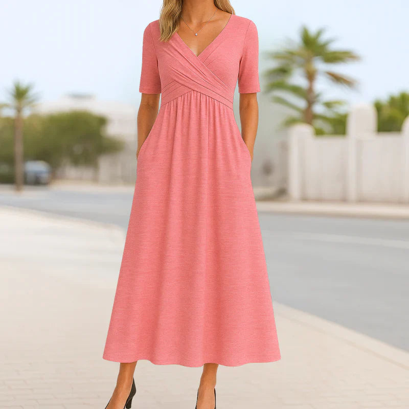 Monique | Short-Sleeve Wrap Dress