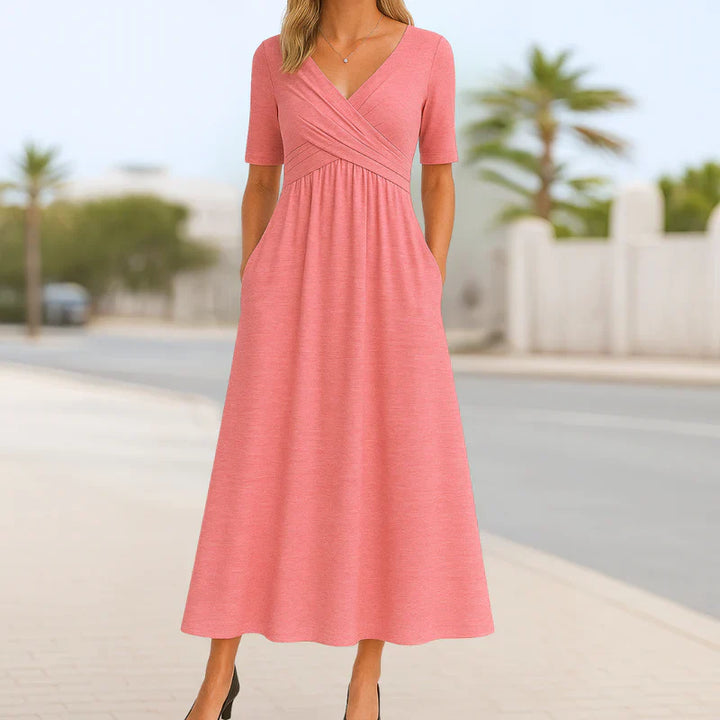 Monique | Short-Sleeve Wrap Dress