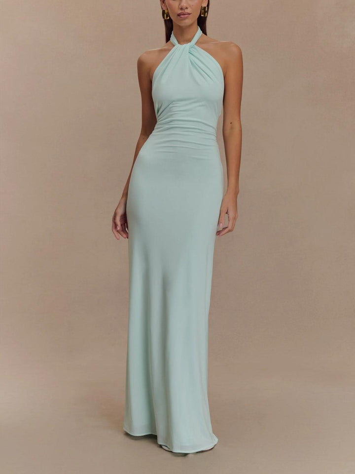 Slinky Halter Maxi Dress