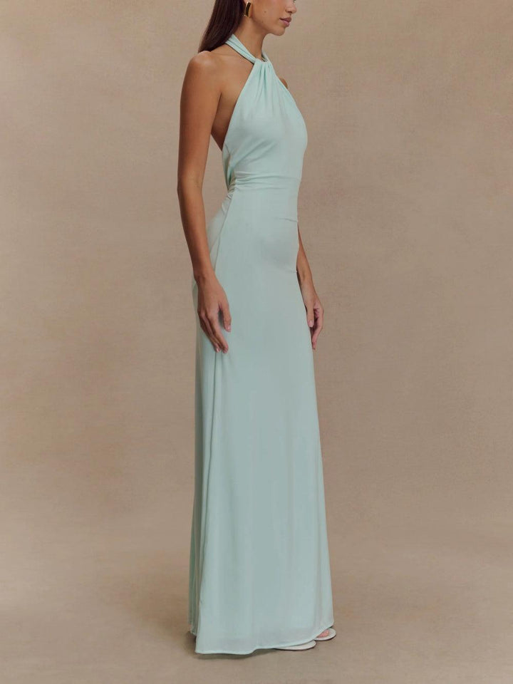Slinky Halter Maxi Dress