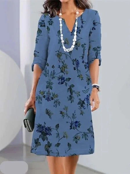 Lizzy – Double Layer Floral Print Tunic Dress