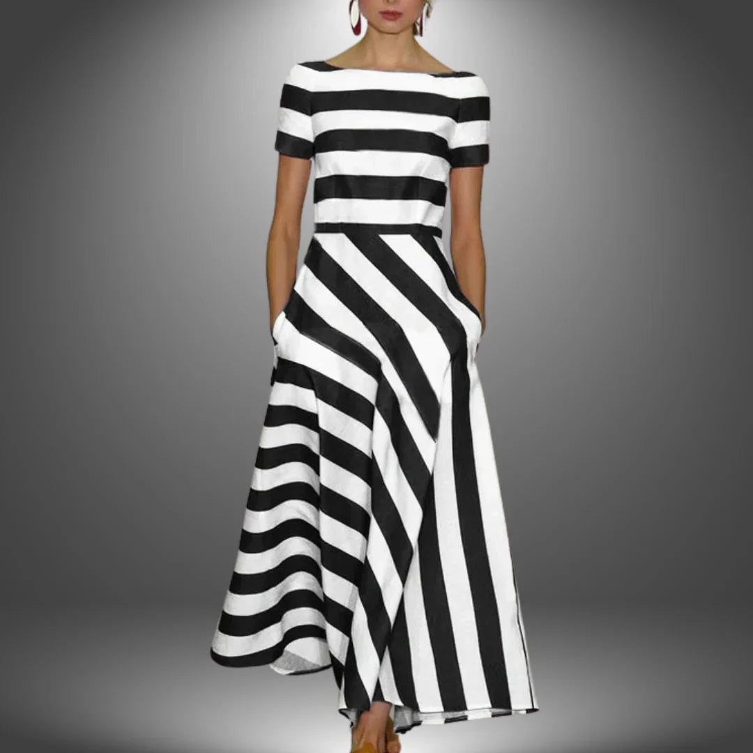 Selene™ – Handmade Long Striped Dress