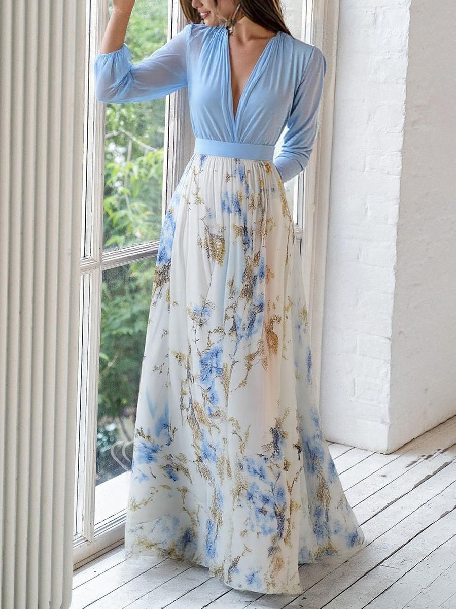 Elena™ – Dazzling Floral Print Maxi Dress