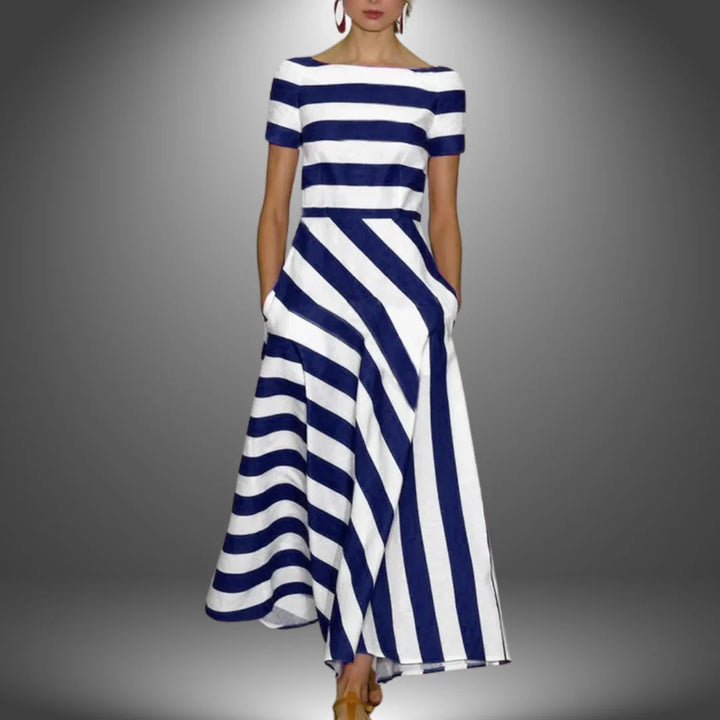 Selene™ – Handmade Long Striped Dress