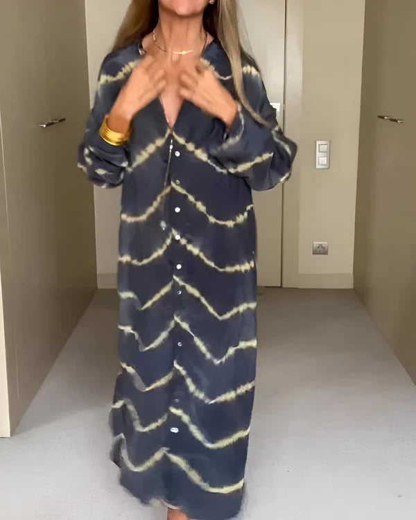 Julia™ | Bohemian Striped Maxi Dress