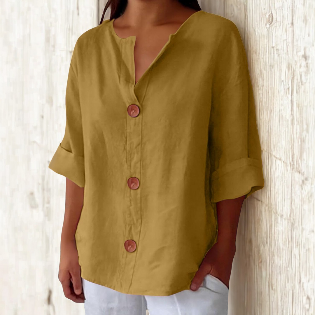 Clara™ Casual Linen Blouse