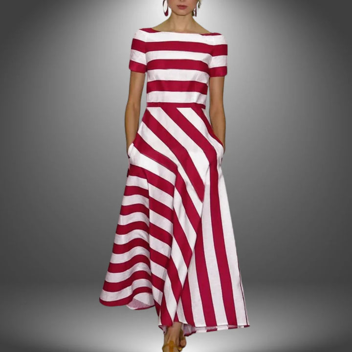 Selene™ – Handmade Long Striped Dress