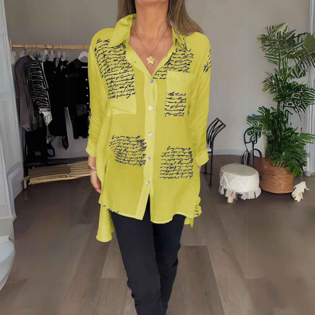 Helene | Shirt with Handwritten Print
