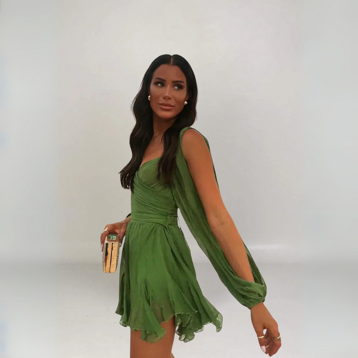 Ella | Elegant Dress with Sheer Sleeves