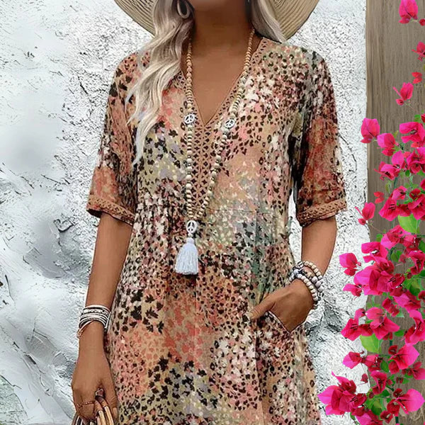 Donalyn | Vintage V-Neck Dress
