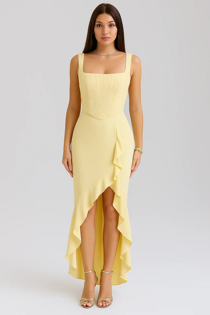 BELLA™ | Ruffled Satin Corset Dress