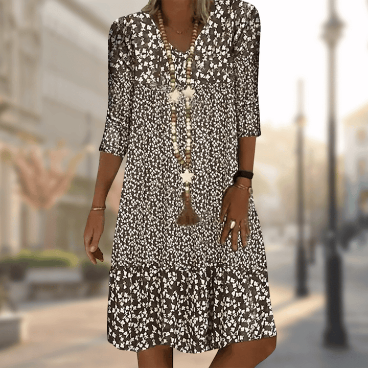 Naila | Elegant Printed Dress with Stylish Flair