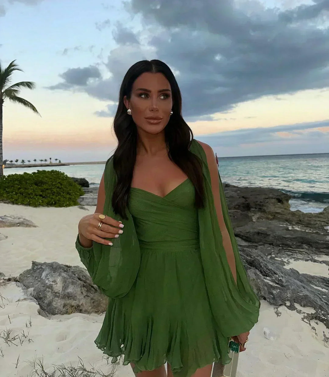 Ella | Elegant Dress with Sheer Sleeves