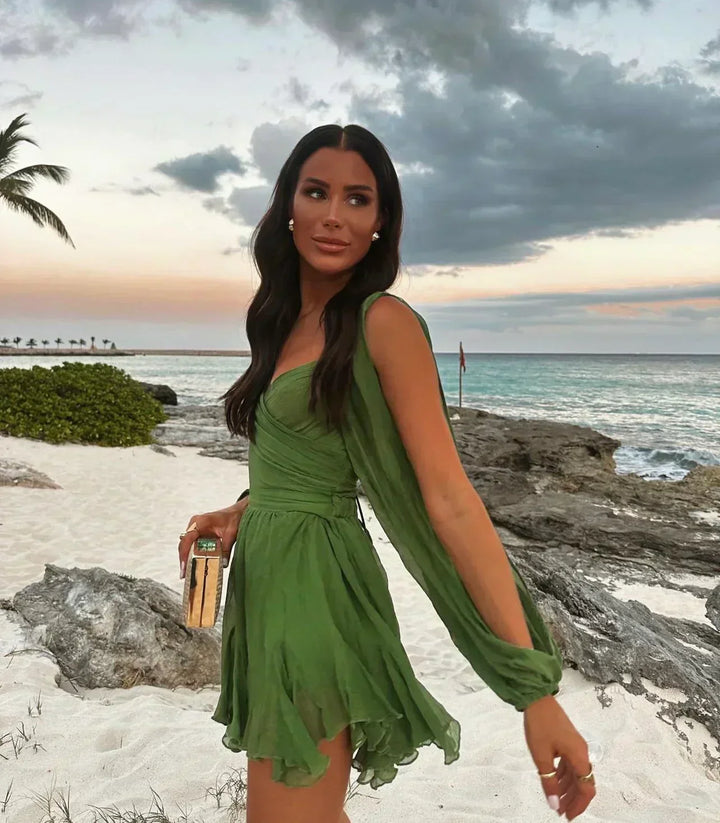 Ella | Elegant Dress with Sheer Sleeves