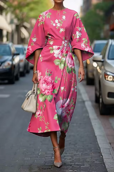 Moxlan | Elegant Floral Chic Dress