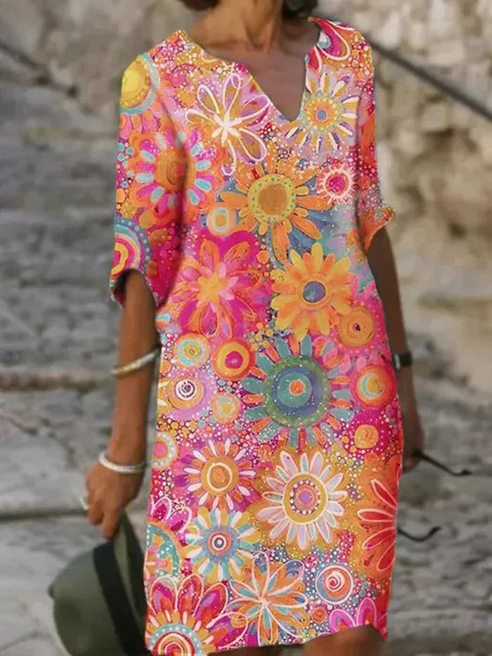 Annabelle™ – Floral V-Neck Dress