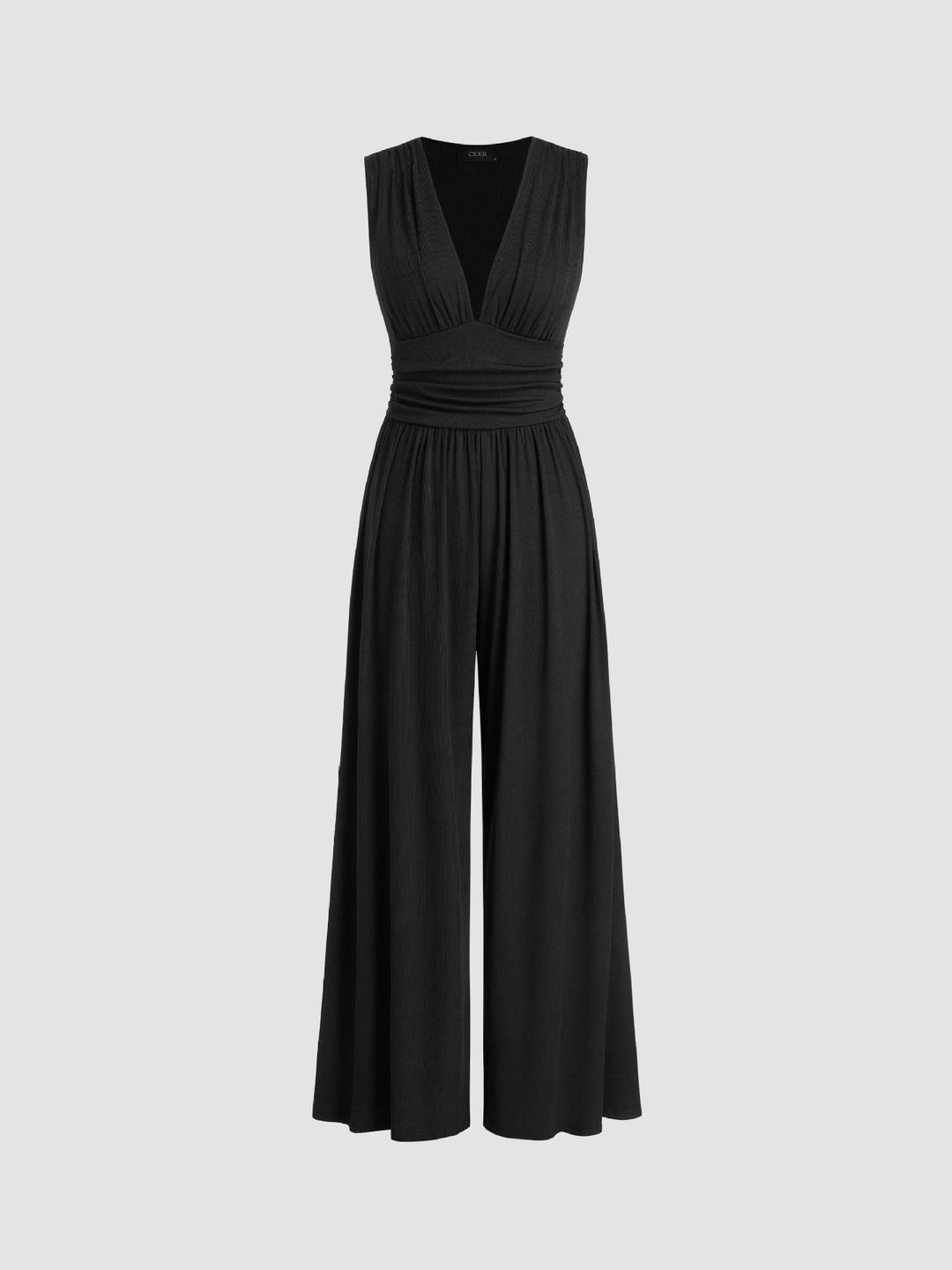 Capucine | Sleeveless Wide-Leg Jumpsuit with Gathered Bodice