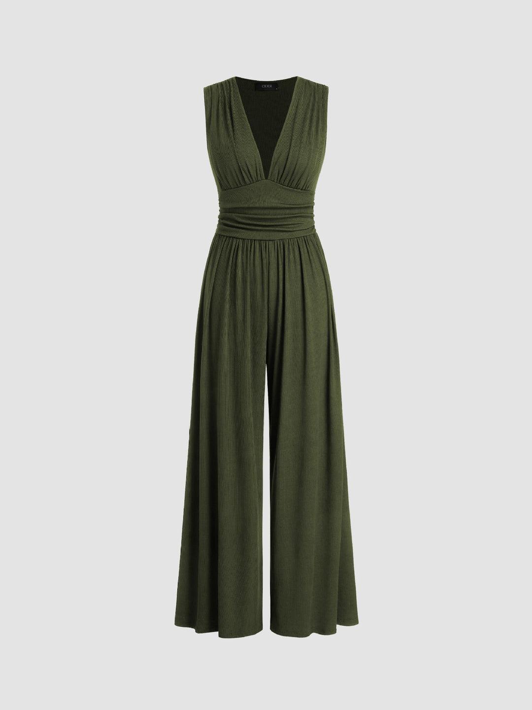 Capucine | Sleeveless Wide-Leg Jumpsuit with Gathered Bodice
