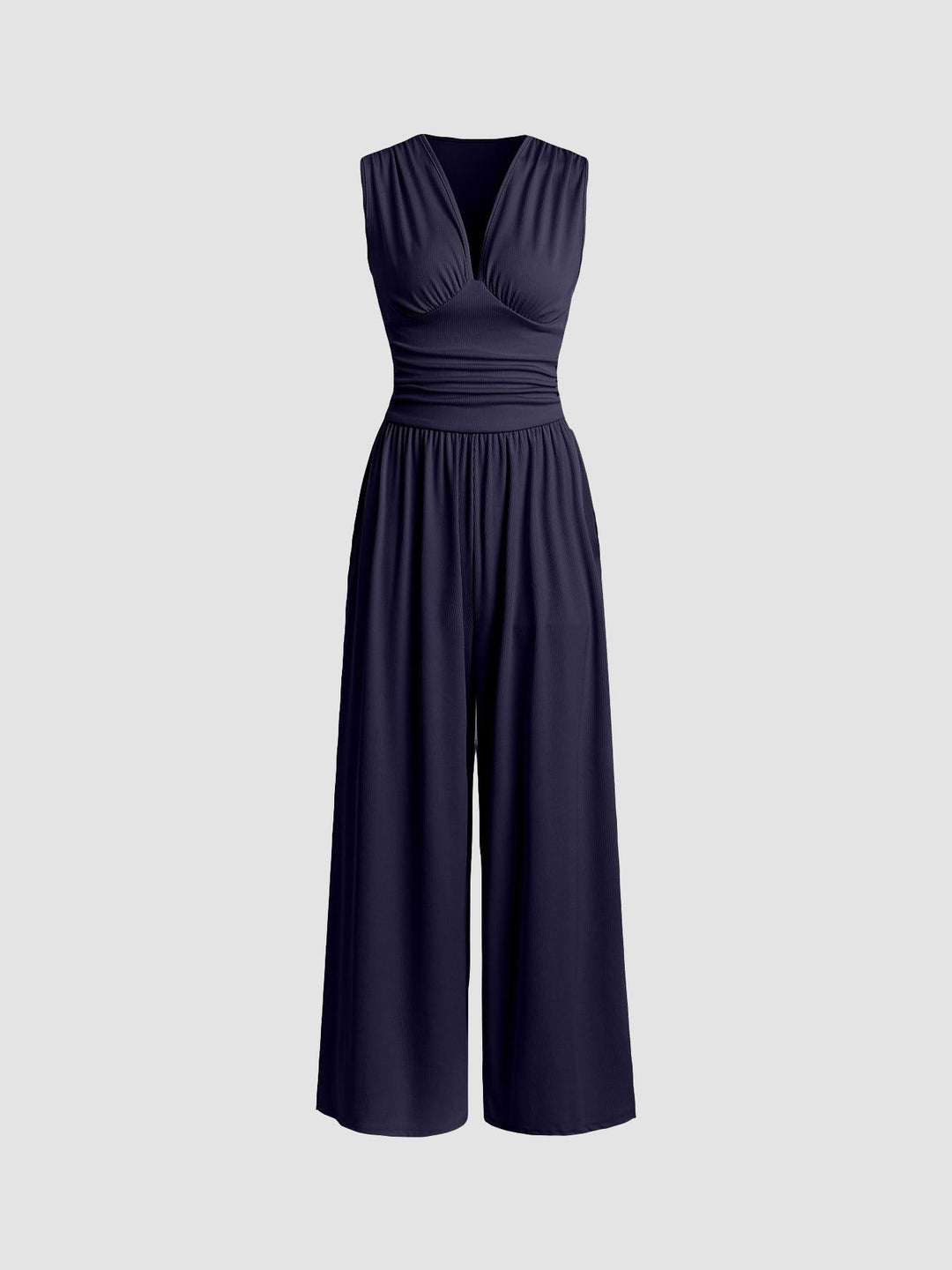 Capucine | Sleeveless Wide-Leg Jumpsuit with Gathered Bodice