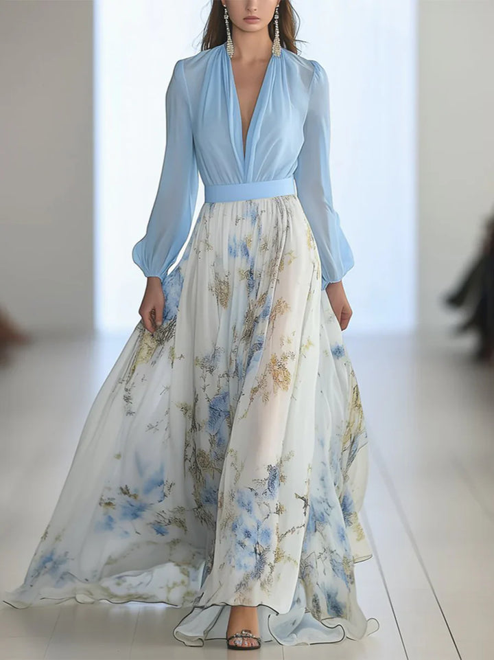 Elena™ – Dazzling Floral Print Maxi Dress