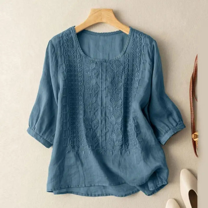 Violet™ - Embroidered Boho Blouse