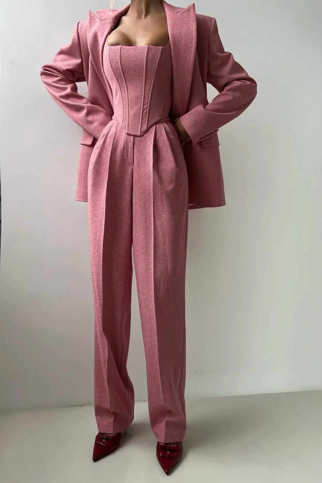 Dolce™ – Three-Piece Set with Double-Breasted Blazer