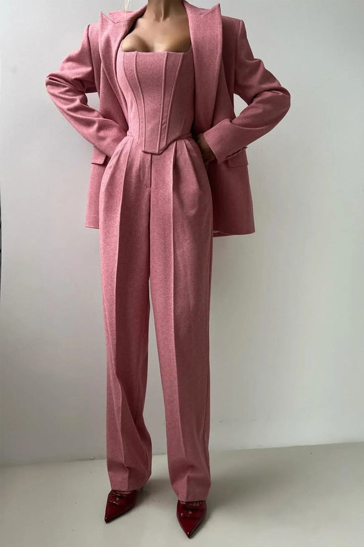 Dolce™ – Three-Piece Set with Double-Breasted Blazer