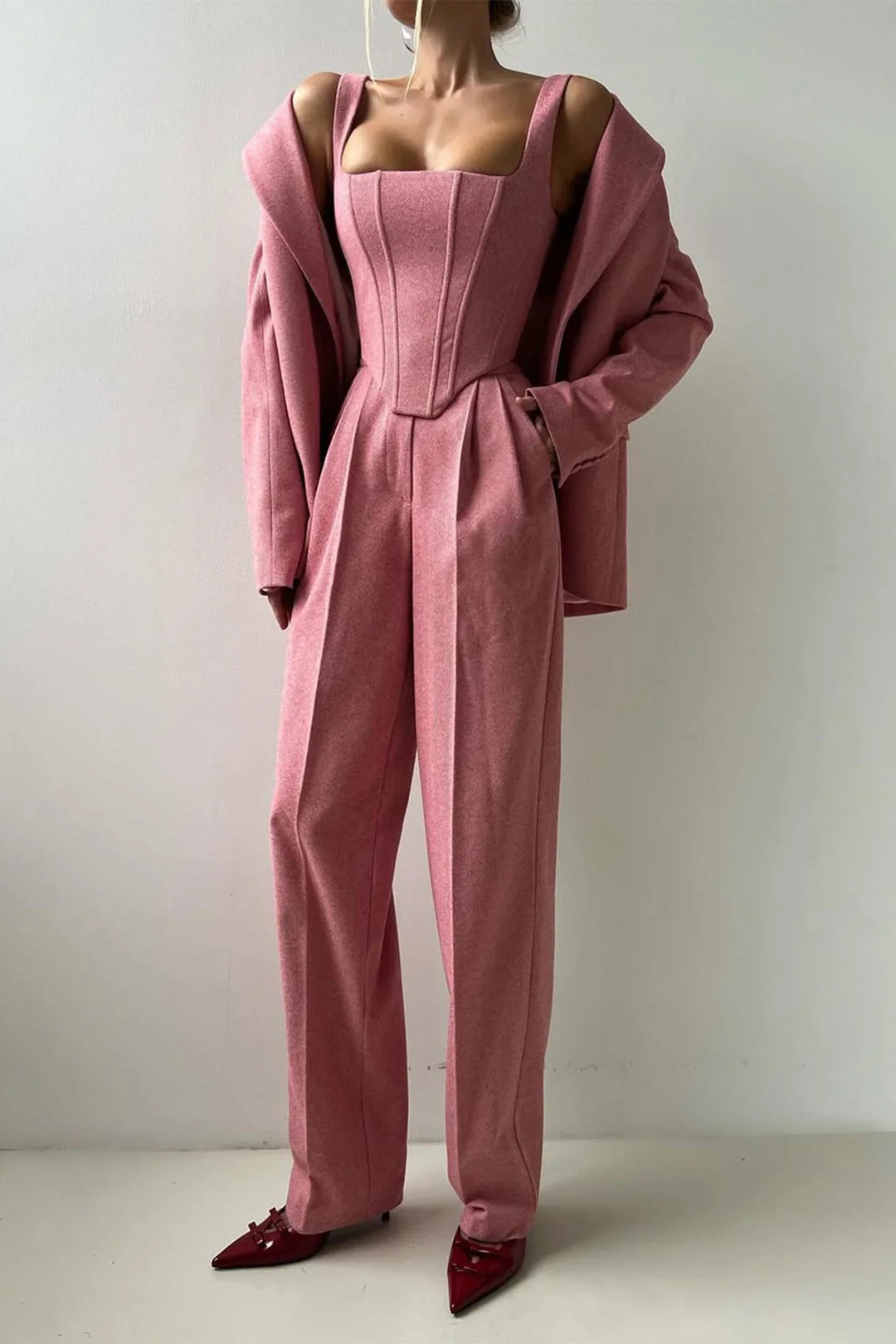 Dolce™ – Three-Piece Set with Double-Breasted Blazer