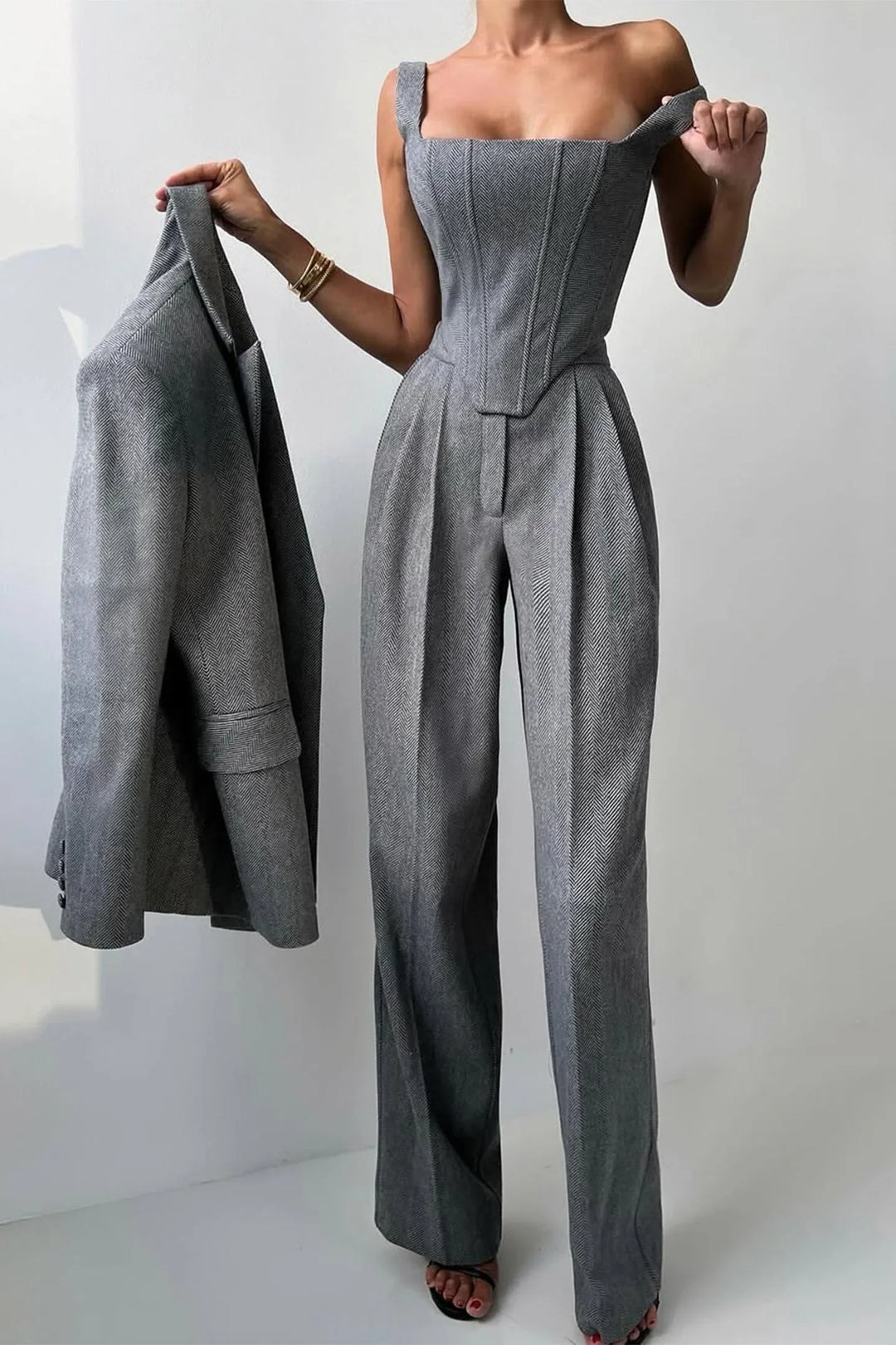 Dolce™ – Three-Piece Set with Double-Breasted Blazer