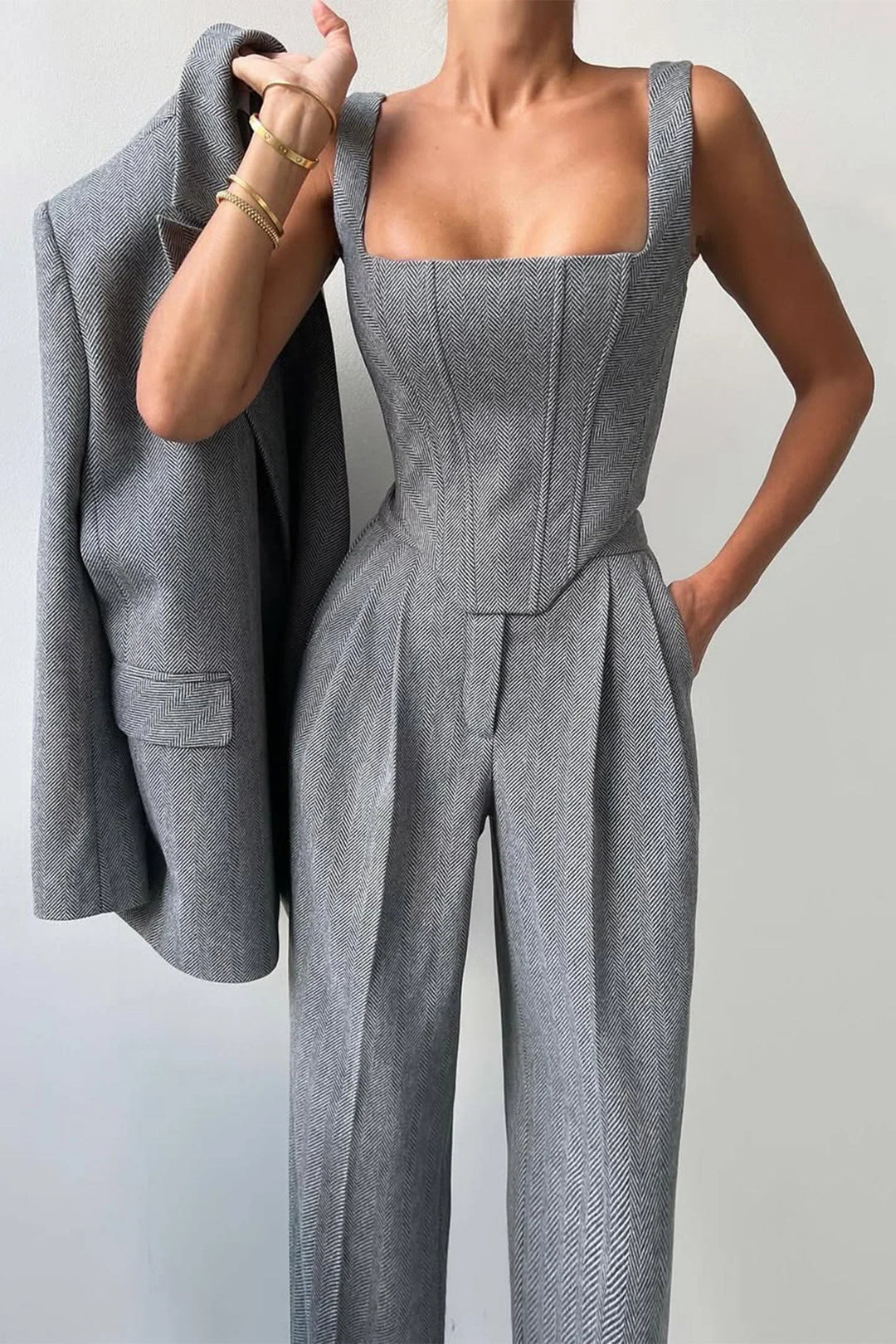 Dolce™ – Three-Piece Set with Double-Breasted Blazer