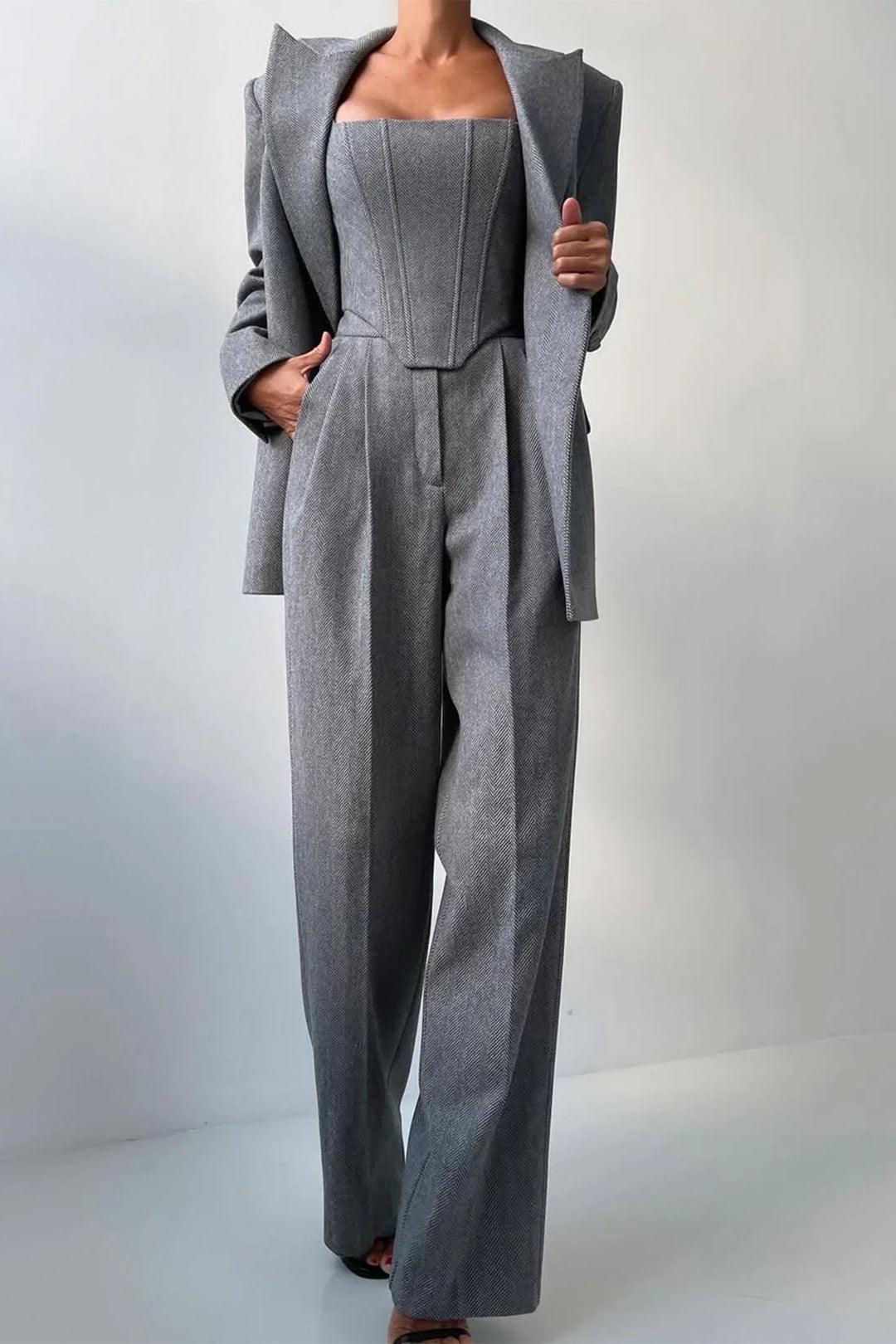 Dolce™ – Three-Piece Set with Double-Breasted Blazer