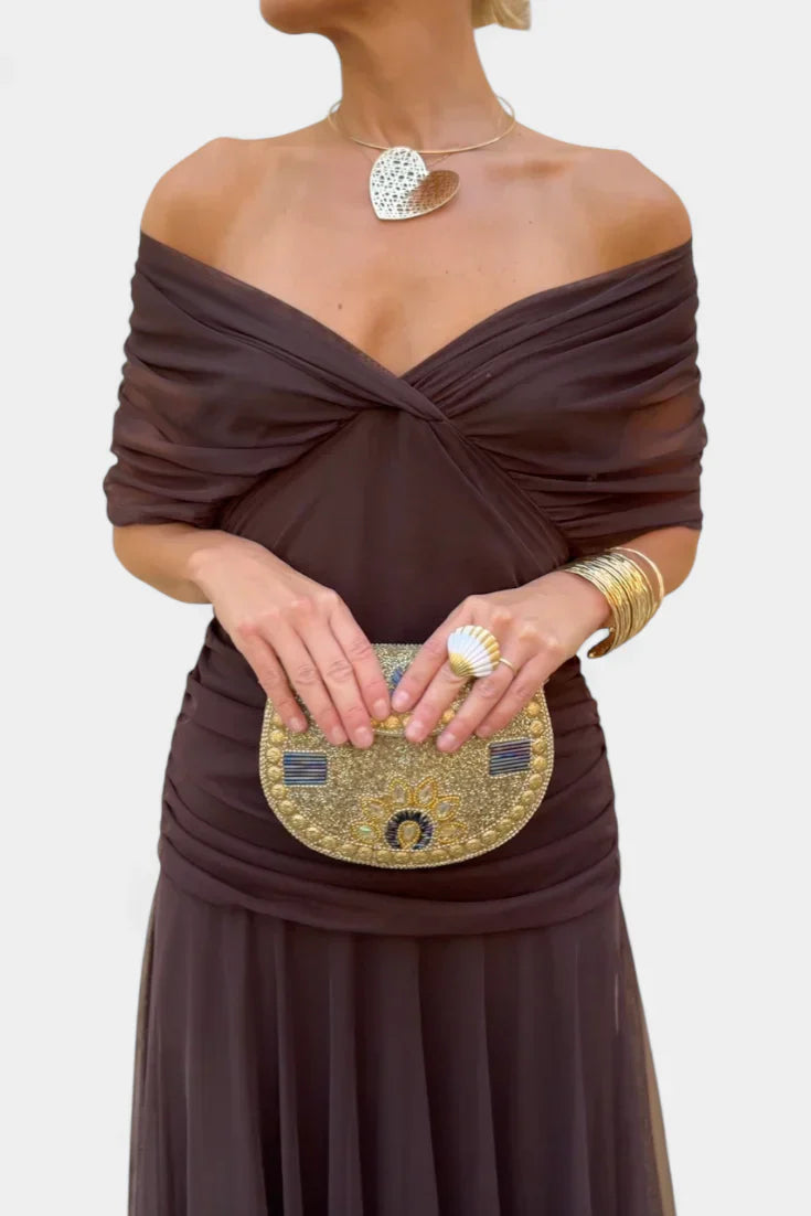 Althéa | V-Neck Midi Tulle Dress