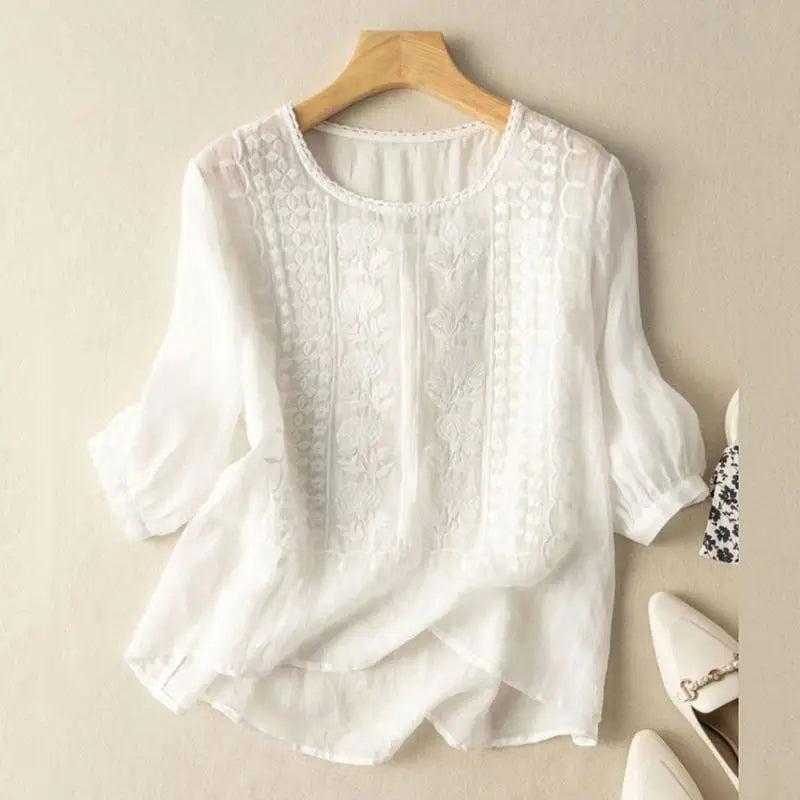 Violet™ - Embroidered Boho Blouse